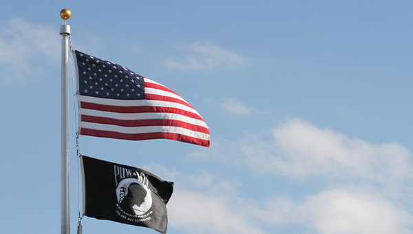 American and POW/MIA flags