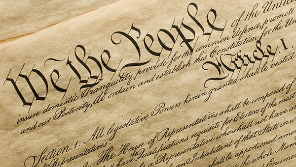 The cover of the U.S. Constitution.