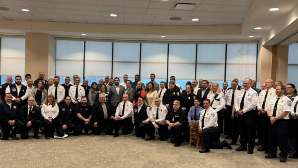 Sen. Robinson and other local leaders join the 32 EMS agencies in Allegheny County at the 2025 Allegheny County EMS Legislative Forum where they discussed EMS challenges and how they can continue to work together in a bipartisan matter.