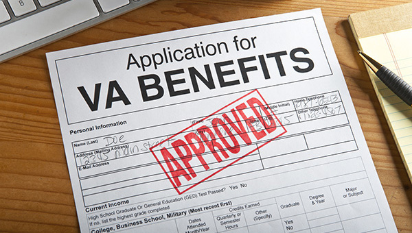 Benefits Assistance: VA Benefit Form on desk