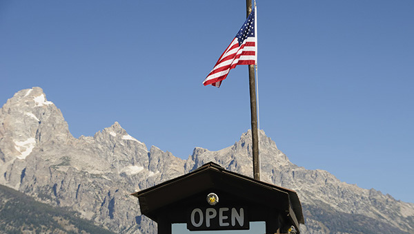 National Park Pass: Entrance ticket booth at Grand Teton National Park