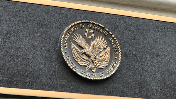United States Department of Veterans Affairs seal plaque on building
