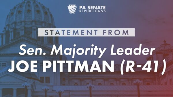 Statement form Sen. Majority Leader Joe Pittman