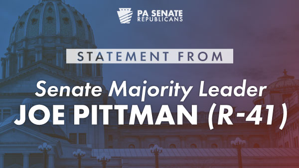 Statement from Senate Majority Leader Joe Pittman